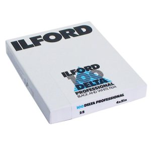 Ilford Delta 100 10,2x12,7CM (4x5 INCH) / 25 Folhas